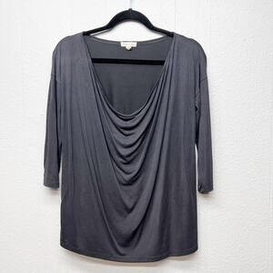 Silence+Noise Scuba Cowl Neck Womens Top Small Coquette Dressy Feminine Elegant